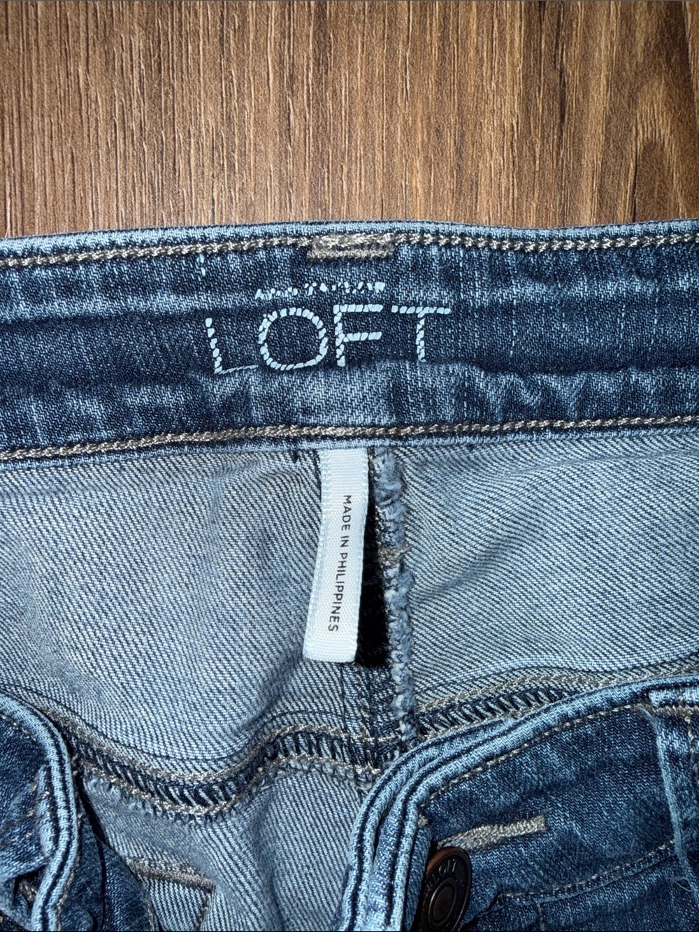 LOFT Medium Wash Straight-Leg Jeans - Picture 2 of 3